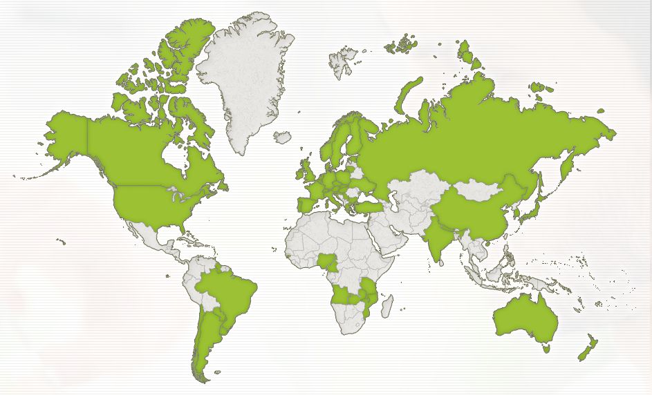 52 Länder weltweit beteiligen sich bisher am Fascination of Plants Day 2013. (Stand 25.04.2013)
